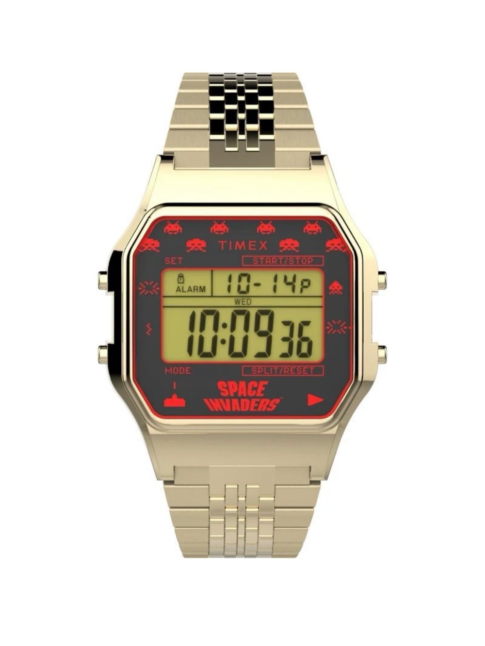 Timex Men's Stainless Steel Timex 80 Space Invaders Digital Watch TW2V30100